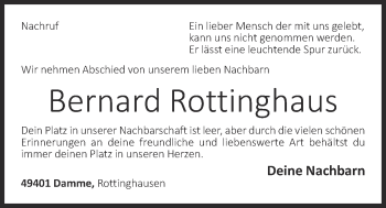 Anzeige von Bernard Rottinghaus von OM-Medien