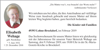 Anzeige von Elisabeth Wehage von OM-Medien