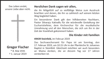 Anzeige von Gregor Fischer von OM-Medien