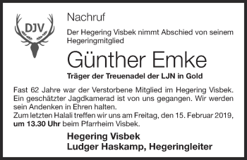 Anzeige von Günther Emke von OM-Medien