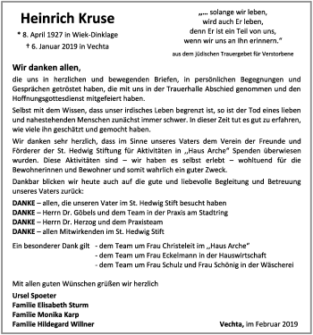 Anzeige von Heinrich Kruse von OM-Medien