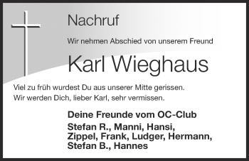 Anzeige von Karl Wieghaus von OM-Medien