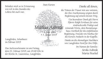 Anzeige von Markus Asbrede von OM-Medien