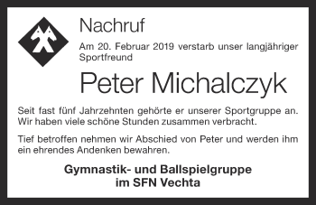 Anzeige von Peter Michalczyk von OM-Medien