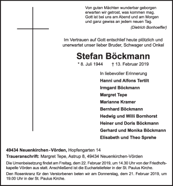 Anzeige von Stefan Böckmann von OM-Medien