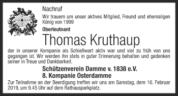 Anzeige von Thomas Kruthaup von OM-Medien