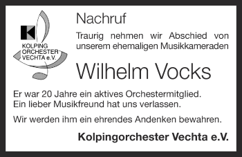 Anzeige von Wilhelm Vocks von OM-Medien
