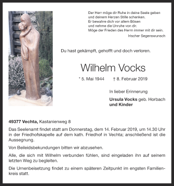 Anzeige von Wilhelm Vocks von OM-Medien