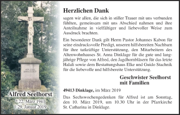 Anzeige von Alfred Seelhorst von OM-Medien