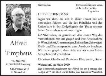 Anzeige von Alfred Timphaus von OM-Medien