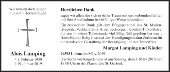 Anzeige von Alois Lamping von OM-Medien
