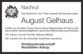 Anzeige von August Gelhaus von OM-Medien