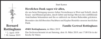 Anzeige von Bernard Rottinghaus von OM-Medien