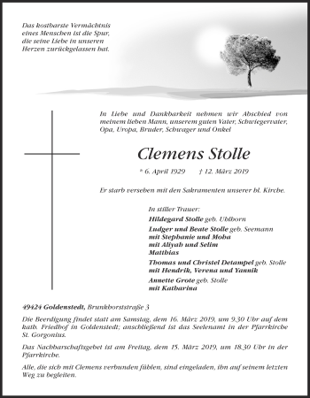 Anzeige von Clemens Stolle von OM-Medien