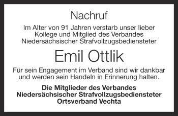 Anzeige von Emil Ottlik von OM-Medien