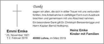 Anzeige von Emmi Emke von OM-Medien