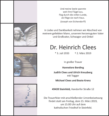 Anzeige von Heinrich Klees von OM-Medien