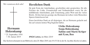 Anzeige von Hermann Holzenkamp von OM-Medien