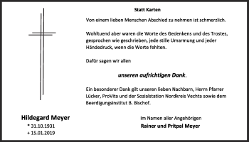 Anzeige von Hildegard Meyer von OM-Medien