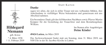 Anzeige von Hildegard Niemann von OM-Medien