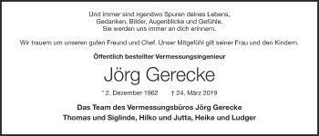 Anzeige von Jörg Gerecke von OM-Medien