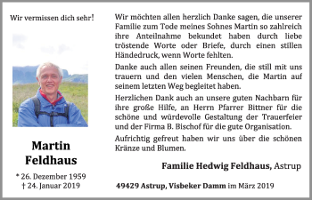 Anzeige von Martin Feldhaus von OM-Medien