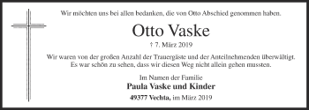 Anzeige von Otto Vaske von OM-Medien