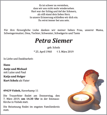 Anzeige von Petra Siemer von OM-Medien