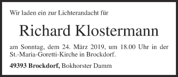 Anzeige von Richard Klostermann von OM-Medien