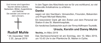 Anzeige von Rudolf Muhle von OM-Medien