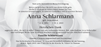 Anzeige von Anna Schlarmann von OM-Medien