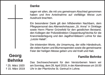 Anzeige von Georg Behnke von OM-Medien