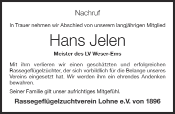 Anzeige von Hans Jelen von OM-Medien