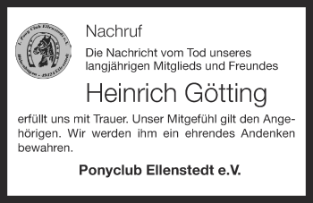 Anzeige von Heinrich Götting von OM-Medien