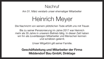 Anzeige von Heinrich Meyer von OM-Medien
