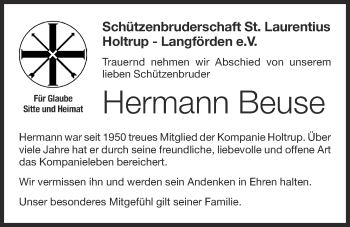 Anzeige von Hermann Beuse von OM-Medien