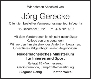Anzeige von Jörg Gerecke von OM-Medien