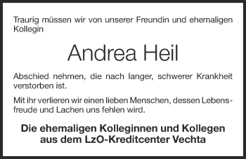 Anzeige von Andrea Heil von OM-Medien