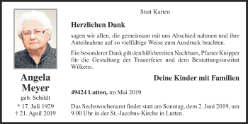 Anzeige von Angela Meyer von OM-Medien