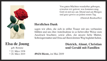 Anzeige von Elsa de Joung von OM-Medien