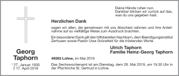Anzeige von Georg Taphorn von OM-Medien
