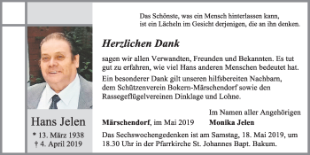 Anzeige von Hans Jelen von OM-Medien