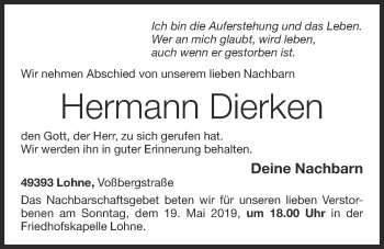 Anzeige von Hermann Dierken von OM-Medien