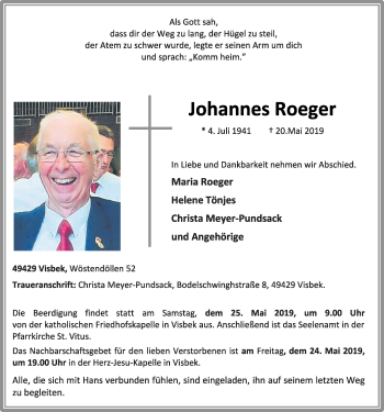 Anzeige von Johannes Roeger von OM-Medien