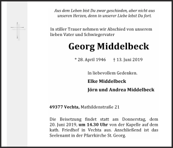 Anzeige von Georg Middelbeck von OM-Medien