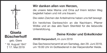 Anzeige von Gisela Büscherhoff von OM-Medien