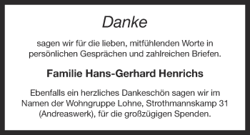 Anzeige von Hans-Gerhard Henrichs von OM-Medien