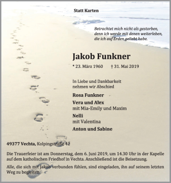 Anzeige von Jakob Funkner von OM-Medien