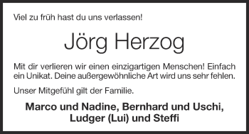 Anzeige von Jörg Herzog von OM-Medien