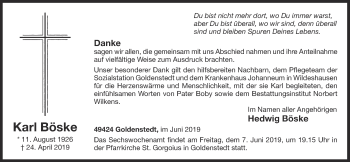 Anzeige von Karl Böske von OM-Medien